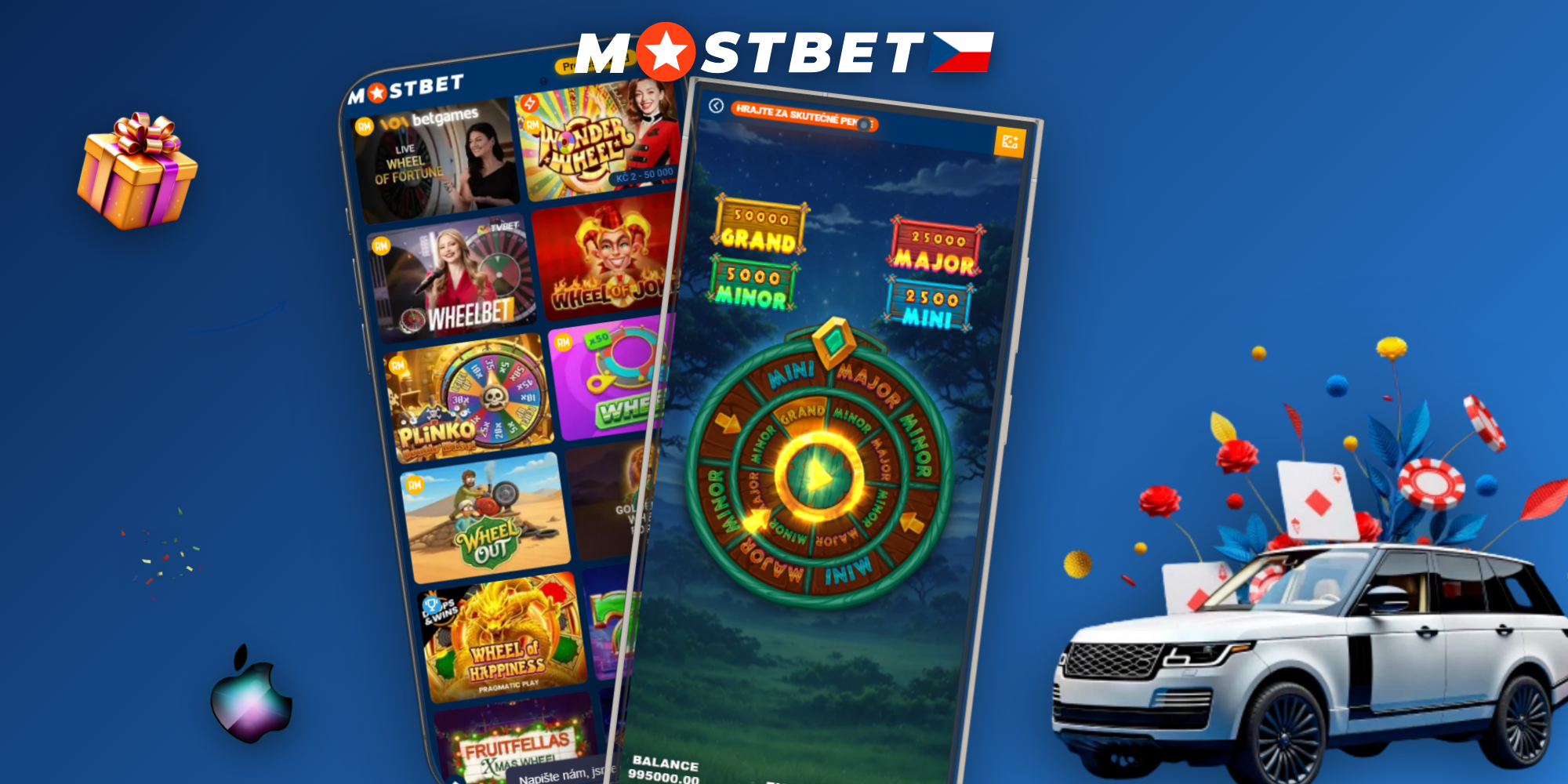 Mobilní aplikace Mostbet s otevřeným Kolem štěstí