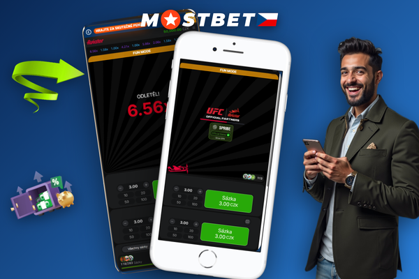 Demo režim Mostbet Aviator se štítkem DEMO a virtuálním zůstatkem bez vkladu