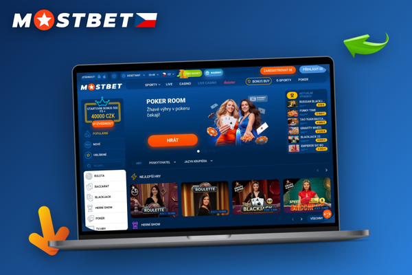 Hráč zkouší Mostbet slot v demo režimu zdarma na notebooku